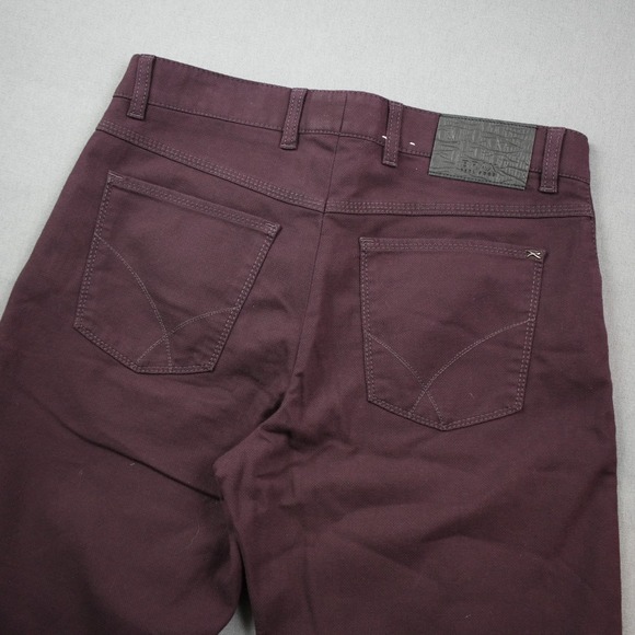 Brax Cooper Fancy Regular Fit Plum Purple Pants Mens 32/32 - Picture 11 of 13